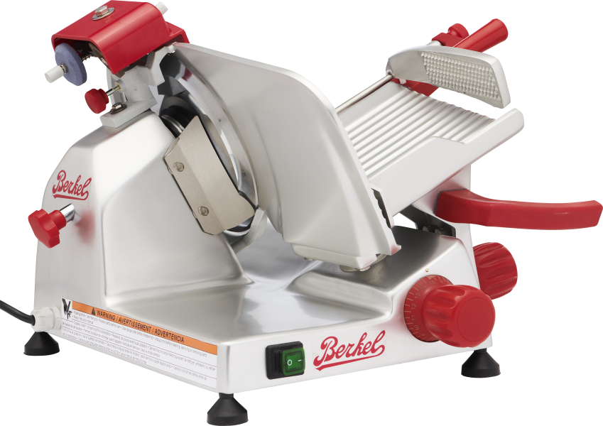 Berkel B9-SLC 9Inch Gravity Feed Slicer with Sharpener (Straight-On Quarter Left View)