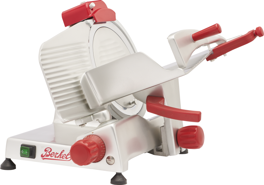 Berkel B10-SLC 10Inch Gravity Feed Slicer with Sharpener (Straight-On Quarter Right View)